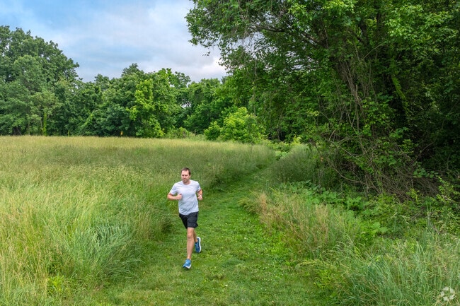 Embshoff Woods has numerous trails throughout its 334 acres that are popular with hikers and runners alike.