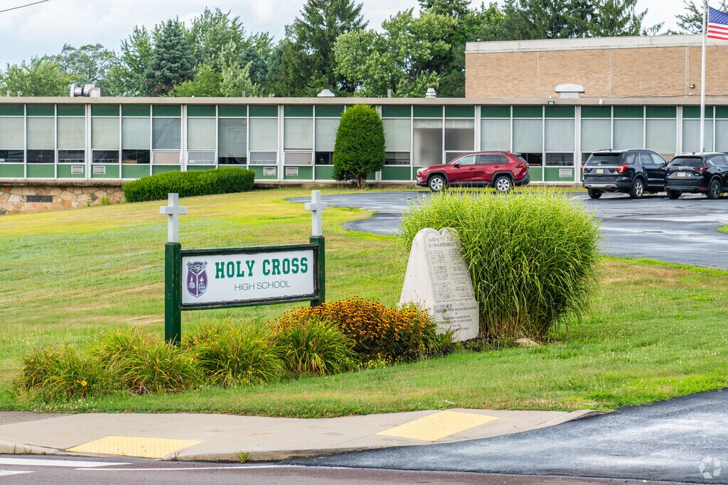 Holy Cross High School serves 350 students.