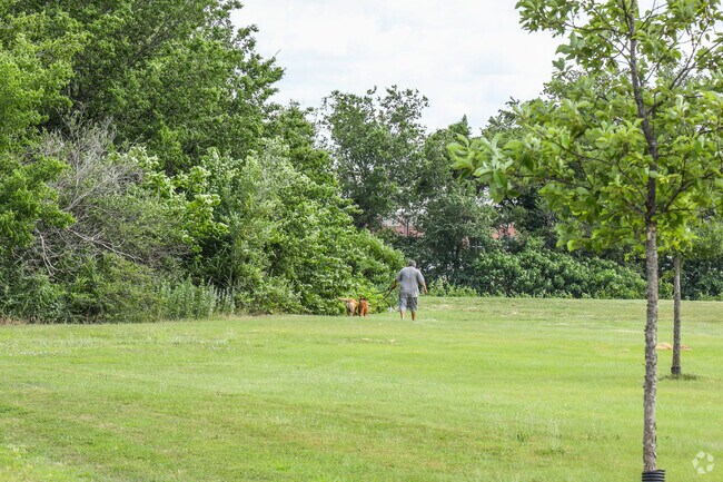 Find open fields and plenty of green space to walk the dog near Osage Prairie Trail in Hawthorne