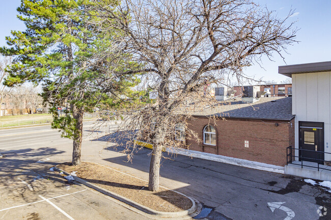 A sunny day at Excel Academy, Public High School, Mar Lee, Denver CO.