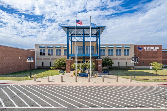 The school's administrative office at Southmoore High School in Moore.