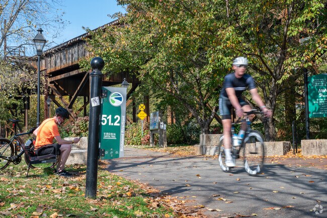 The The Virginia Capital Trail runs from Montrose for over 50-miles.
