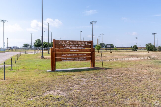 McAlister Park has numerous sports fields as well has open space for trails and hiking.
