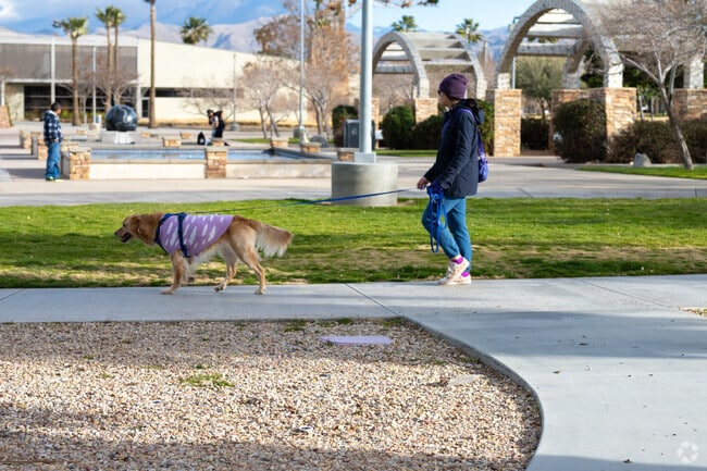 Hesperia Civic Park has a walking trail where you can enjoy taking a stroll with your pets.
