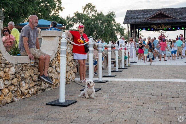 Locals in Village of Virginia Trace head to nearby Lake Sumter Landing for enjoyment.