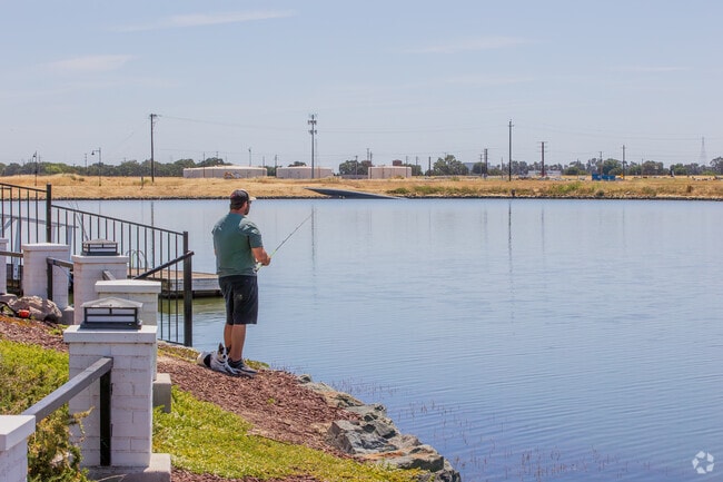 Residents of River Islands Lathrop enjoy fishing.