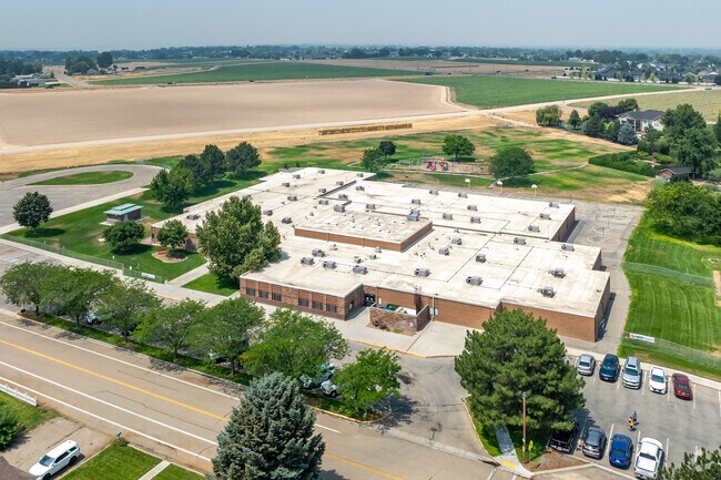 Aerial view of Union High School looking Northwest.