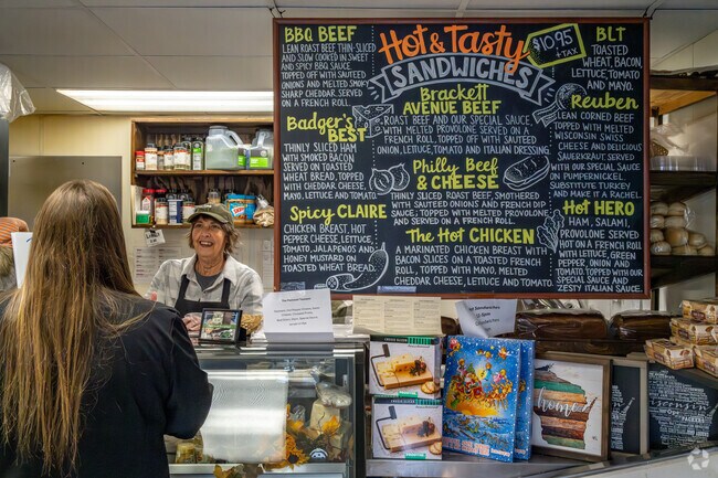 Eau Claire Cheese and Deli is a local favorite lunch spot serving a variety of sandwiches.