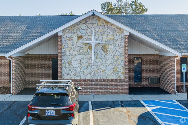 Berean Christian School's entrance is warm and inviting.