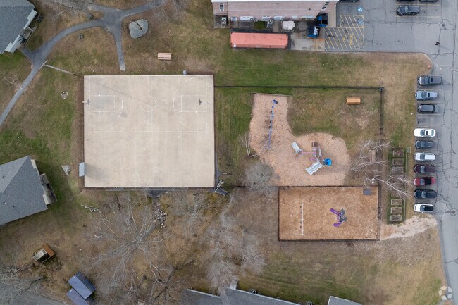 A look down view of the play area at St. Vincent School in Fall River, Ma.