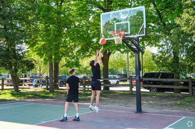 Montville Community Park includes three full basketball courts for locals to play on.