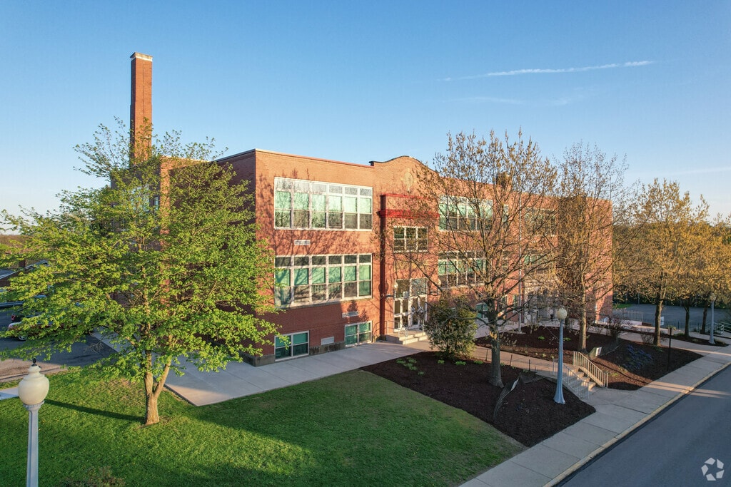 Moore School shows a nice exterior of the building with the walkways on the side.