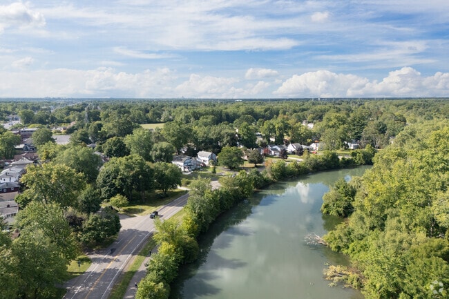Canalfront homes provide a scenic view for residents of North Amherst.