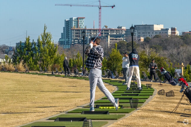 You can practice your swing at Bobby Jones Golf Course.