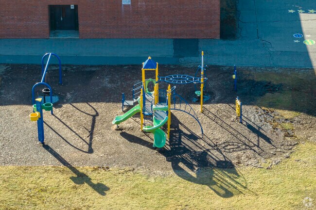 The second larger playground at F.A. Cleveland Elementary School in Norwood, MA.