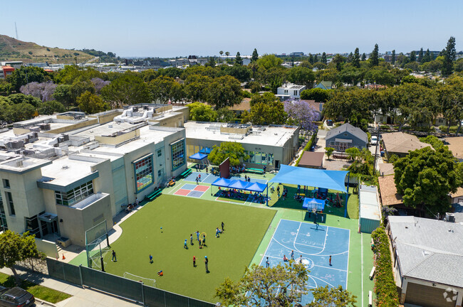 Students are enjoying recess activities at Echo Horizon School in Culver City, CA.