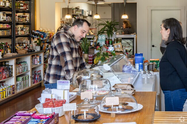 Residents of California-Kirkbride travel near by for groceries at Mayfly Market and Deli.