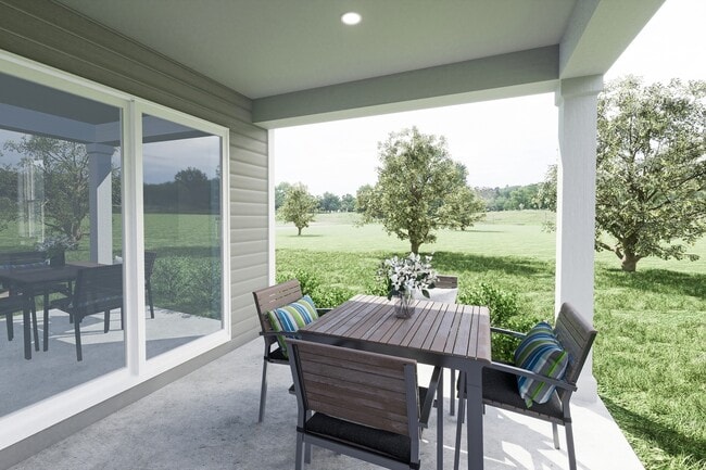 Enjoy your morning coffee or hosting a barbeque for friends and family when you personalize your home with a covered porch. Backyard views that will leave you speechless! Tour the community today!