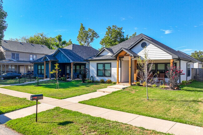 Newly built homes with green yards are popping up in Downtown Denison.