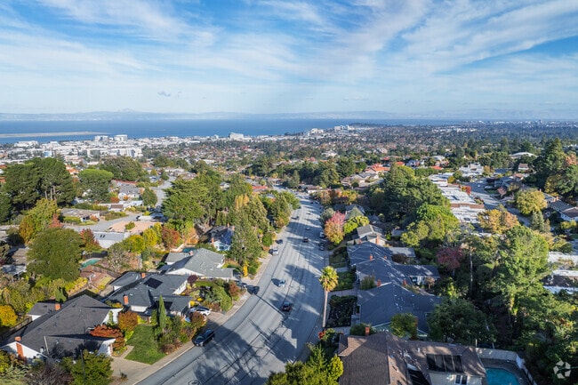 Mills Estates is a hilly neighborhood with views to the bay.