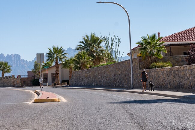 Residents of The Pueblos at Alameda Ranch enjoy walking their furry ones in the morning hours.