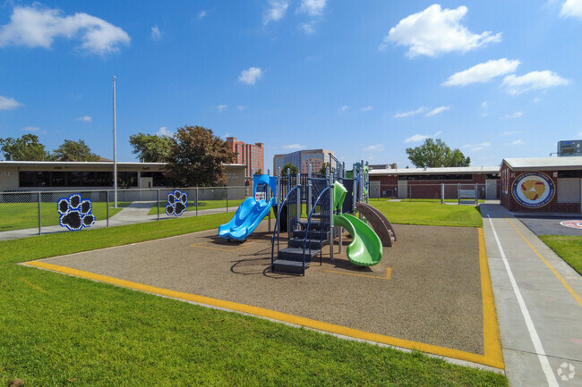 Students can enjoy the playground on Parkview Elementary School's campus in The Anaheim Resort.