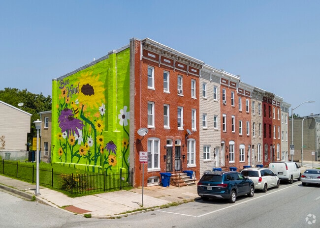 Traditional rowhomes can be found in Johnston Square.