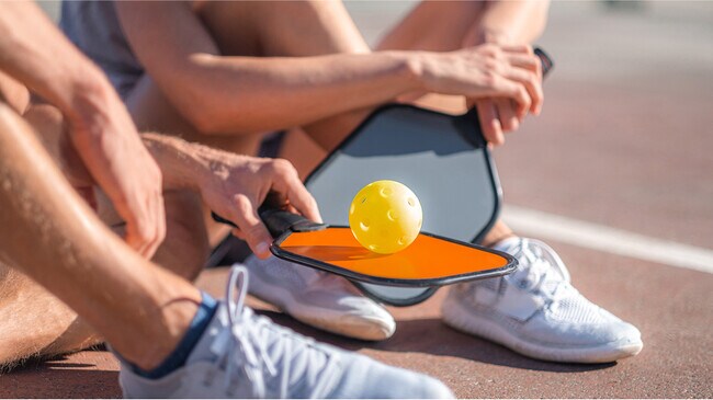 N Pic Sports Pickleball Couple Sitting