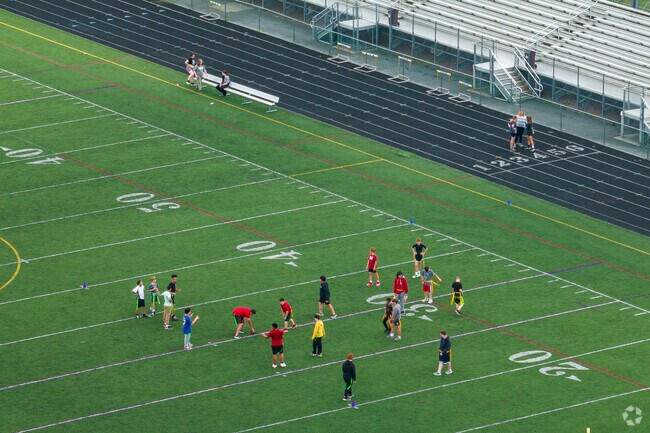 Watertown Senior High School's Cyclones practice on the football field in the warmer months.