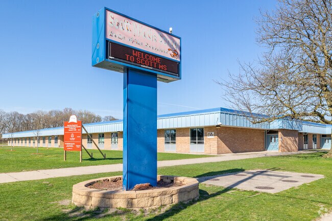 Charles N Scott Middle in Hessville has 800+ students in grades 6th - 8th.