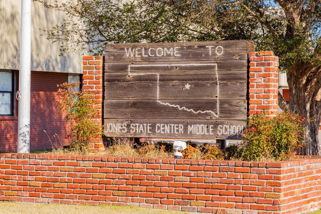 Here is the signage of the Jones Middle School