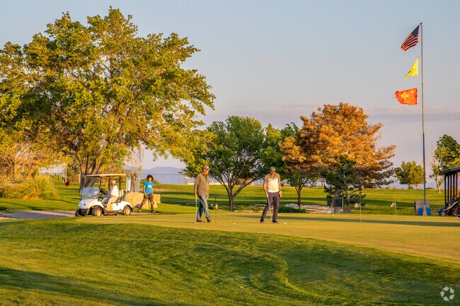 Puerto del Sol includes ample-sized greens and wide tree-lined fairways.