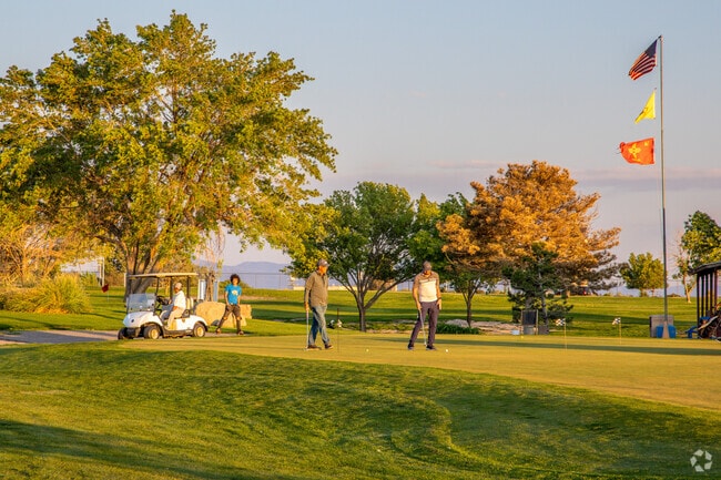 Puerto del Sol includes ample-sized greens and wide tree-lined fairways.