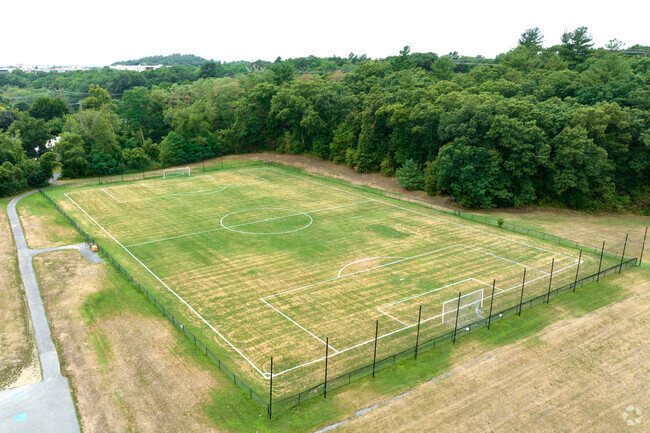 Memorial Elementary School has a large soccer field at its rear.