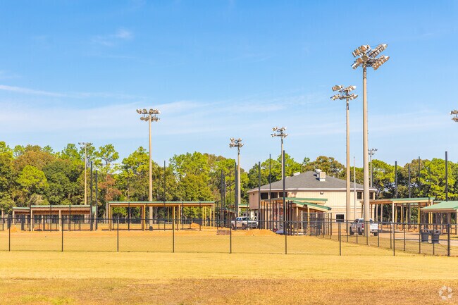 Pierce Creek is just down the road from a local baseball field.