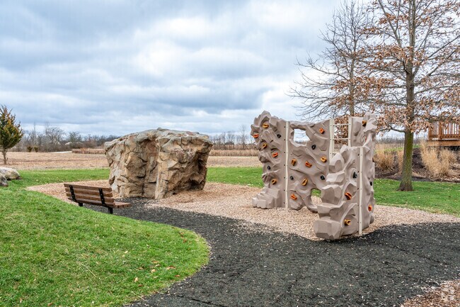 Little adventurers can scale mini rock walls at Prairie Oaks Metro Park in Lake Darby.