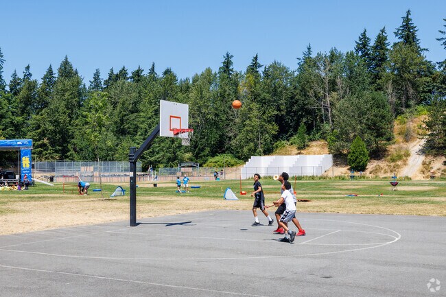 West Fenwick Park has many amenities, including a basketball court.