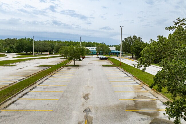 A sizable parking lot at Martinez Middle school is available for staff and visitors in Lutz.