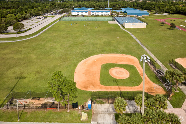 Okeeheelee Middle School features a well maintained baseball field on campus.
