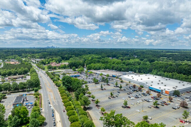 There are large retail areas on the main thoroughfares of Silverwood.