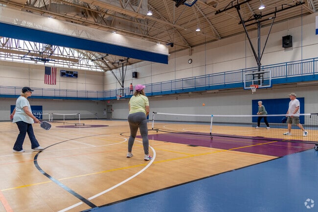 The Savoy Recreation Center is a great place to get together and play pickleball.