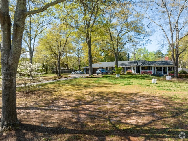 Many homes in Gantt sit on large, widely spaced lots in parts of the neighborhood.