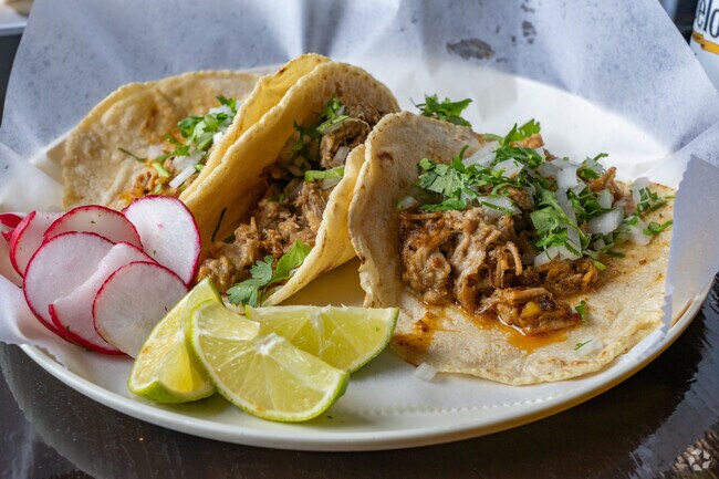 Head to Taqueria Omar in Hickory Hill for delicious carnitas tacos.