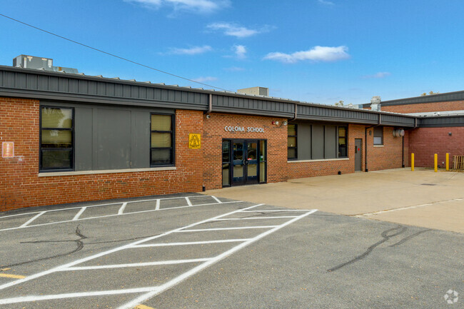 An entrance view to the main office at Colona School.
