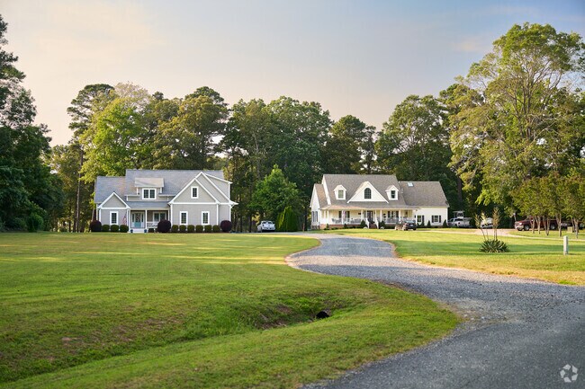 Two homes sit on a quiet cul-de-sac in Machipongo.