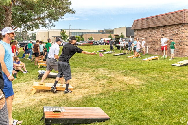 Locals competed in the Andover Family Fun Fest beanbag tournament.