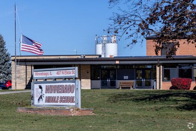 Winnebago Middle School has 298 students in grades 6-8.