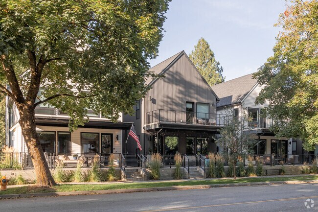 Recently built, larger homes in Coeur d'Alene's Garden District show a modern flair.