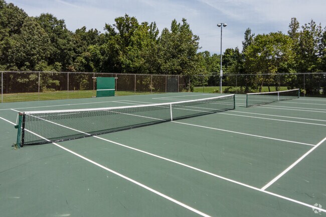 Play a match at the tennis courts in Birchwood City Recreation Area in Glassmanor.