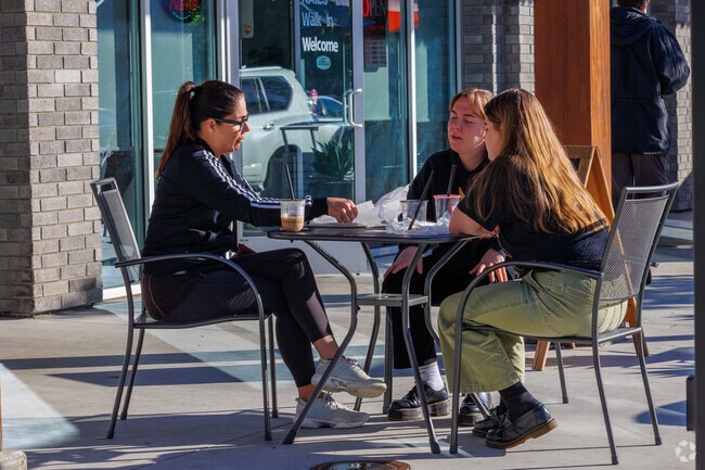 Ding Tea is a favorite local spot for outdoor refreshments.